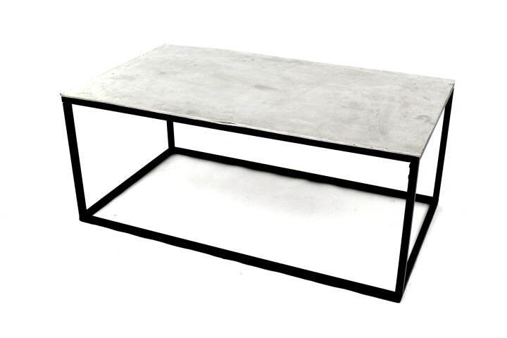 Couchtisch >2117-01< in Aluminium Silber Unikat, Metall - 110x41x60cm (BxHxT)