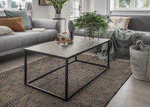 Couchtisch >2117-01< in Aluminium Silber Unikat, Metall - 110x41x60cm (BxHxT)