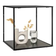 Wandregal >Vita< in Schwarz, Melamin - 36x36x36cm...