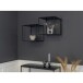 Wandregal >Vita< in Schwarz, Melamin - 36x36x36cm (BxHxT)
