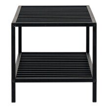 Schuhregal >Vita< in Schwarz, Melamin - 79x32x34cm (BxHxT)