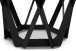 Beistelltisch >Mia< in grau/schwarz, Metall / Glas - 50x50cm (HxD)