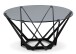 Couchtisch >Mia< in grau/schwarz, Metall / Glas - 40x80cm (HxD)