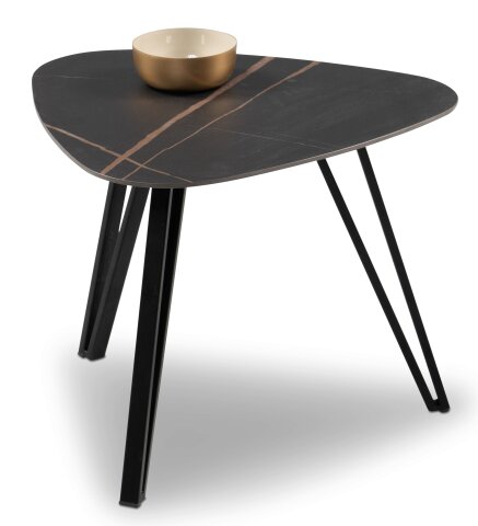Couchtisch >Liv< in schwarz / Keramik dunkel - 45x35x45 (BxHxT)