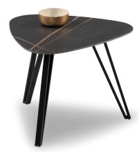 Couchtisch >Liv< in schwarz / Keramik dunkel -...