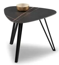 Couchtisch >Liv< in schwarz / Keramik dunkel -...