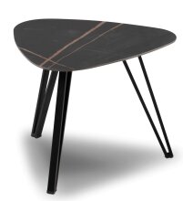 Couchtisch >Liv< in schwarz / Keramik dunkel - 45x35x45 (BxHxT)