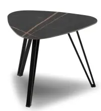 Couchtisch >Liv< in schwarz / Keramik dunkel -...
