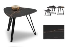 Couchtisch >Liv< in schwarz / Keramik dunkel - 45x35x45 (BxHxT)