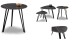 Couchtisch >Liv< in schwarz / Keramik dunkel, Metall / Keramik - 50x50cm (HxD)