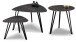 Couchtisch >Liv< in schwarz / Keramik dunkel, Metall / Keramik - 50x50cm (HxD)