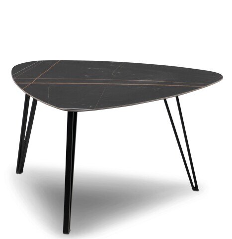 Couchtisch >Liv< in schwarz / Keramik dunkel - 83x45x68 (BxHxT)