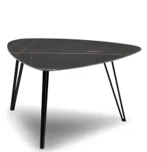 Couchtisch >Liv< in schwarz / Keramik dunkel -...