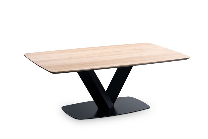 Couchtisch >Toronto< in Wildeiche / schwarz - 120x44x70 (BxHxT)