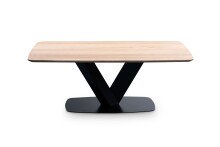 Couchtisch >Toronto< in Wildeiche / schwarz - 120x44x70 (BxHxT)