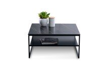 Couchtisch >Medina< in schwarz / Keramik dunkel -...