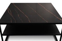 Couchtisch >Medina< in schwarz / Keramik dunkel - 75x38x75 (BxHxT)