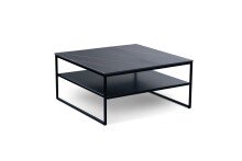 Couchtisch >Medina< in schwarz / Keramik dunkel - 75x38x75 (BxHxT)