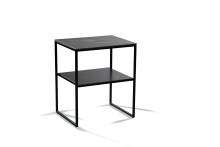 Couchtisch >Medina< in schwarz / Keramik dunkel - 50x59x40 (BxHxT)