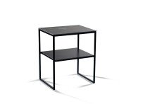 Couchtisch >Medina< in schwarz / Keramik dunkel - 50x59x40 (BxHxT)
