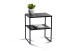 Couchtisch >Medina< in schwarz / Keramik dunkel - 50x59x40 (BxHxT)