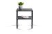Couchtisch >Medina< in schwarz / Keramik dunkel - 50x59x40 (BxHxT)