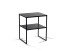 Couchtisch >Medina< in schwarz / Keramik dunkel - 50x59x40 (BxHxT)