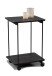 Beistellwagen >Passo< in schwarz / Marmoroptik, Metall / MDF - 45x65x37 (BxHxT)