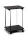 Beistellwagen >Passo< in schwarz / Marmoroptik, Metall / MDF - 45x65x37 (BxHxT)