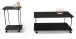 Beistellwagen >Passo< in schwarz / Marmoroptik, Metall / MDF - 100x45x62 (BxHxT)