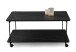 Beistellwagen >Passo< in schwarz / Marmoroptik, Metall / MDF - 100x45x62 (BxHxT)
