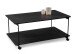 Beistellwagen >Passo< in schwarz / Marmoroptik, Metall / MDF - 100x45x62 (BxHxT)