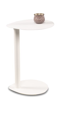 Beistelltisch >Fly< in weiß, Metall - 34x46x32cm (BxHxT)