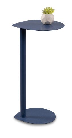 Beistelltisch >Fly< in dunkelblau, Metall - 34x62x32cm (BxHxT)