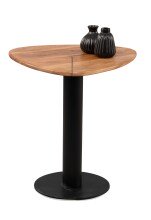 Couchtisch >Teo< in schwarz / Akazie, Metall /...