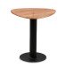 Couchtisch >Teo< in schwarz / Akazie, Metall / Massivholz - 48x52x48cm (BxHxT)
