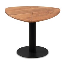 Couchtisch >Teo< in schwarz / Akazie, Metall /...