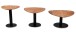 Couchtisch >Teo< in schwarz / Akazie, Metall / Massivholz - 60x45x60cm (BxHxT)