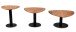 Couchtisch >Teo< in schwarz / Akazie, Metall / Massivholz - 70x36x70cm (BxHxT)