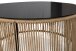 Couchtisch >Simon< in beige / grau, Metall / Glas - 40x75cm (HxD)