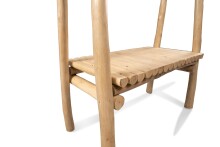 Garderobenständer >Samuel< in hellbraun, Massivholz - 80x160x40cm (BxHxT)