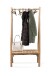 Garderobenständer >Samuel< in hellbraun, Massivholz - 80x160x40cm (BxHxT)