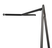 Wandgarderobe >Nizza< in schwarz, Metall - 42x183x33cm (BxHxT)