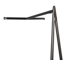 Wandgarderobe >Nizza< in schwarz, Metall - 42x183x33cm (BxHxT)