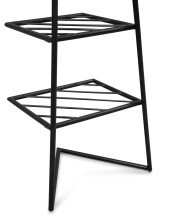 Wandgarderobe >Nizza< in schwarz, Metall - 42x183x33cm (BxHxT)