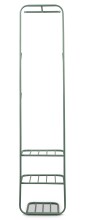 Wandgarderobe >Nizza< in mintgrün, Metall - 48x183x42cm (BxHxT)