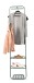 Wandgarderobe >Nizza< in mintgrün, Metall - 48x183x42cm (BxHxT)