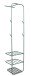 Wandgarderobe >Nizza< in mintgrün, Metall - 48x183x42cm (BxHxT)