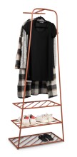 Wandgarderobe >Nizza< in rost, Metall - 70x183x38cm (BxHxT)