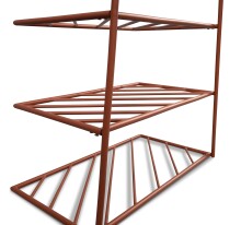 Wandgarderobe >Nizza< in rost, Metall - 70x183x38cm (BxHxT)